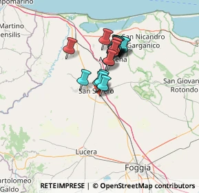 Mappa Str. Guadone-Via vecchia di Lucera, 71016 San severo FG, Italia (10.335)