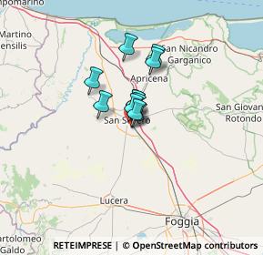 Mappa Str. Guadone-Via vecchia di Lucera, 71016 San severo FG, Italia (6.76182)