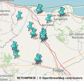 Mappa Str. Guadone-Via vecchia di Lucera, 71016 San severo FG, Italia (14.8195)