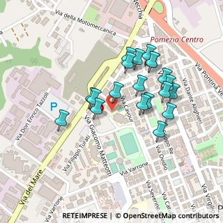Mappa Via Camillo Benso Conte di Cavour, 00071 Pomezia RM, Italia (0.215)