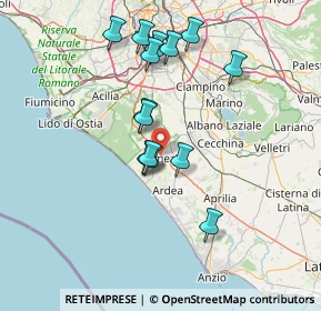 Mappa Via Giuseppe Armellini, 00071 Pomezia RM, Italia (13.96714)