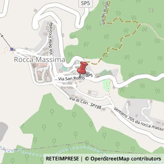 Mappa Via San Rocco, 54, 04010 Rocca Massima, Latina (Lazio)