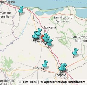 Mappa Via G. Giusti, 71016 San Severo FG, Italia (14.04429)