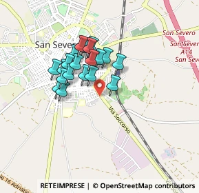 Mappa Via G. Giusti, 71016 San Severo FG, Italia (0.7115)