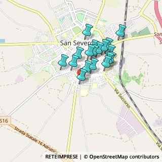 Mappa Via Achille Grandi, 71016 San Severo FG, Italia (0.71611)