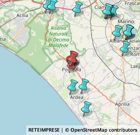 Mappa Via Plinio, 00071 Pomezia RM, Italia (9.6605)
