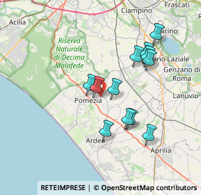 Mappa Via Grenada, 00071 Pomezia RM, Italia (6.88167)