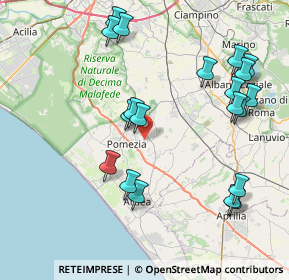 Mappa Via Grenada, 00071 Pomezia RM, Italia (9.5355)