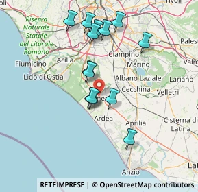 Mappa Via Roma, 00071 Pomezia RM, Italia (13.93714)
