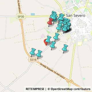 Mappa Via Castelnuovo Km 1, 71016 San Severo FG, Italia (1.05357)