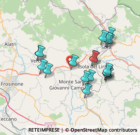 Mappa SS214, 03025 Monte San Giovanni Campano FR, Italia (7.44889)