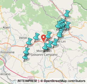 Mappa SS214, 03025 Monte San Giovanni Campano FR, Italia (6.53778)