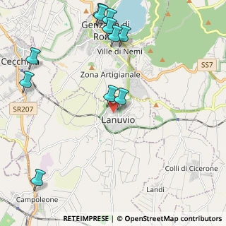Mappa Via Pietro Nenni, 00075 Lanuvio RM, Italia (2.84182)