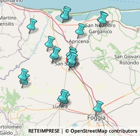 Mappa Via A. d'Amico, 71016 San Severo FG, Italia (14.878)