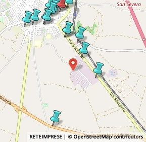 Mappa Via A. d'Amico, 71016 San Severo FG, Italia (1.4815)