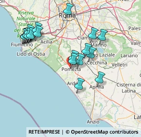 Mappa Via Plinio, 00040 Pomezia RM, Italia (17.147)