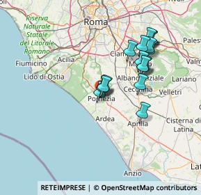 Mappa Via Plinio, 00040 Pomezia RM, Italia (13.71389)