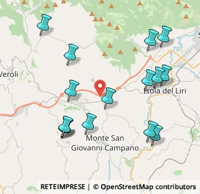 Mappa Via Porrino Dogana, 03025 Monte San Giovanni Campano FR, Italia (4.558)