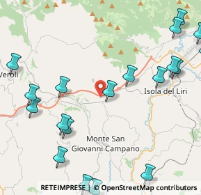 Mappa Via Porrino Dogana, 03025 Monte San Giovanni Campano FR, Italia (6.3425)