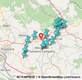 Mappa Via Porrino Dogana, 03025 Monte San Giovanni Campano FR, Italia (6.27471)