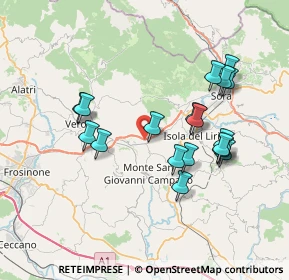 Mappa Via Porrino Dogana, 03025 Monte San Giovanni Campano FR, Italia (7.48667)