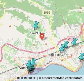 Mappa Via Pian dei Bosi, 18038 Sanremo IM, Italia (2.92846)