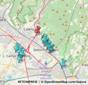 Mappa Via degli Scarpettini, 50019 Sesto Fiorentino FI, Italia (3.30455)