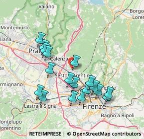 Mappa Via degli Scarpettini, 50019 Sesto Fiorentino FI, Italia (7.34167)