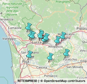 Mappa 55012 Capannori LU, Italia (9.93583)