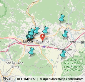 Mappa Via della Libertà, 55012 Capannori LU, Italia (5.88429)