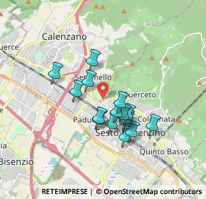 Mappa CAP, 50019 Sesto Fiorentino FI, Italia (1.405)