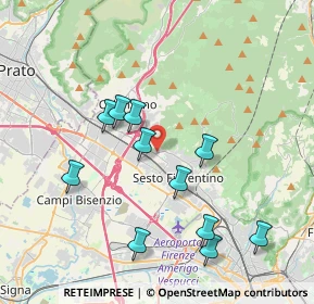 Mappa CAP, 50019 Sesto Fiorentino FI, Italia (3.89909)