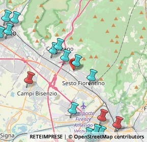 Mappa CAP, 50019 Sesto Fiorentino FI, Italia (6.312)