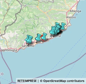 Mappa SS 1 Via Aurelia, 18017 Piani , Italia (9.7655)