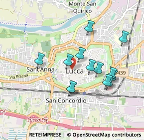Mappa Piazza dei cocomeri, 55100 Lucca LU, Italia (0.84)
