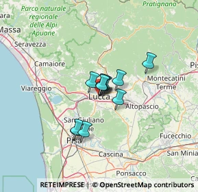 Mappa Corte Campana, 55100 Lucca LU, Italia (7.54364)