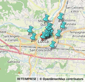 Mappa Piazza dei cocomeri, 55100 Lucca LU, Italia (0.96118)