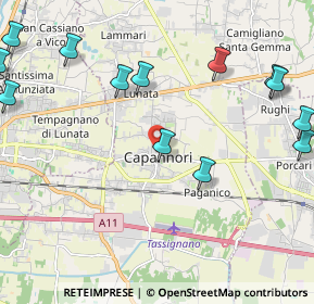 Mappa Via Comunale del Popolo, 55012 Capannori LU, Italia (2.83923)