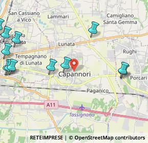 Mappa Via Comunale del Popolo, 55012 Capannori LU, Italia (2.99333)