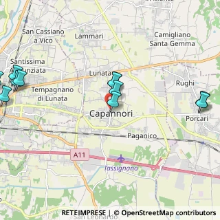 Mappa Via Comunale del Popolo, 55012 Capannori LU, Italia (2.70727)