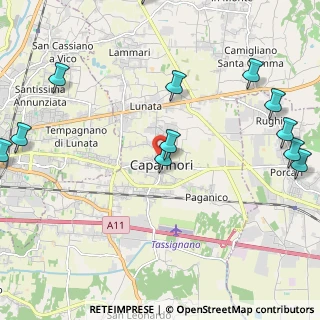 Mappa Via Comunale del Popolo, 55012 Capannori LU, Italia (3.09154)