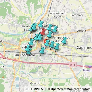 Mappa All'interno della piscina I.T.I, 55100 Lucca LU, Italia (1.3095)