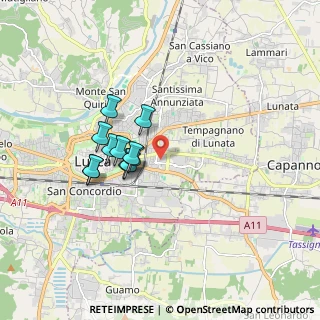 Mappa All'interno della piscina I.T.I, 55100 Lucca LU, Italia (1.42091)
