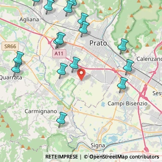 Mappa Via Bruno Fattori, 59100 Prato PO, Italia (5.83471)