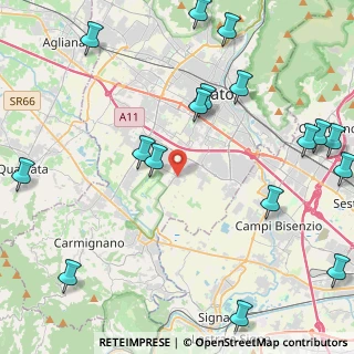 Mappa Via Bruno Fattori, 59100 Prato PO, Italia (6.07529)