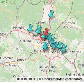 Mappa Via del Biancospino, 50010 Campi Bisenzio FI, Italia (9.15)