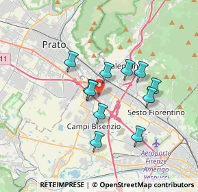 Mappa Via del Biancospino, 50010 Campi Bisenzio FI, Italia (2.91455)