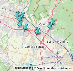 Mappa Via del Biancospino, 50010 Campi Bisenzio FI, Italia (5.02182)