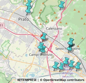 Mappa Via del Biancospino, 50010 Campi Bisenzio FI, Italia (5.18867)