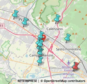 Mappa Via del Biancospino, 50010 Campi Bisenzio FI, Italia (4.04083)